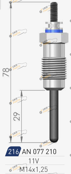 Свеча накаливания A-N PARTS 077 210